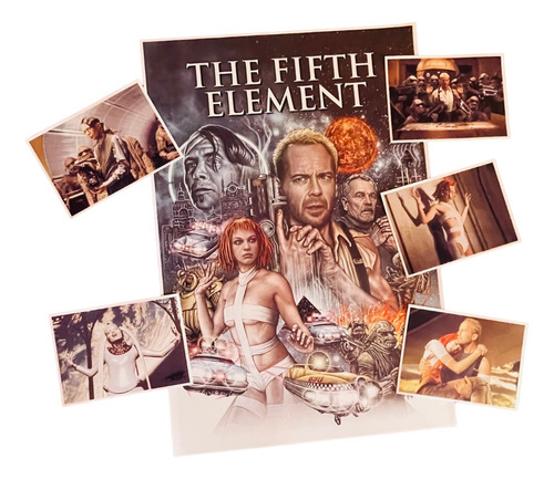 Poster The Fifth Element- 48x33 Cms+5 Postcards De 10x15 Cms