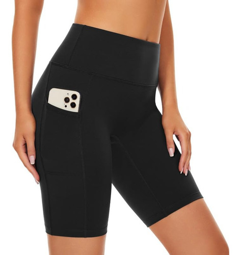 Pantalones Cortos De Entrenamiento Para Mujer, Cintura Alta,