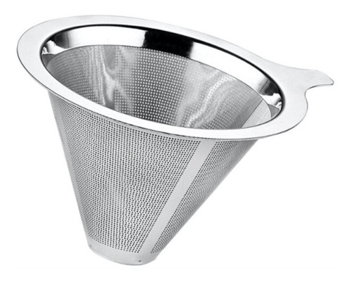 Imagen 6 de 10 de Filtro Cafe Acero Inoxidable Doble Capa Para Cafetera Goteo