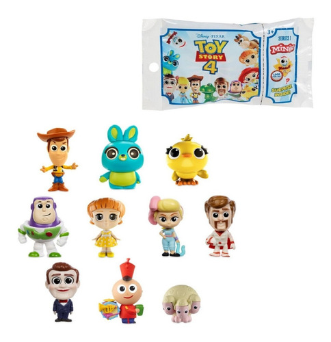 Toy Story 4 - Kit Com 5 Mini Figura Surpresa - Mattel