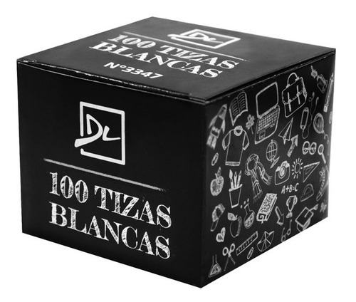 Caja De 100 Tizas Blancas Para Pizarron