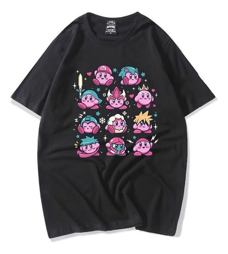 Camiseta Bonita Algodón Con Estampado Kirby Héroes Cos Mario