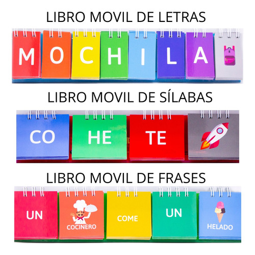 Libros Móviles Didácticos Montessori Para Leer Y Escribir