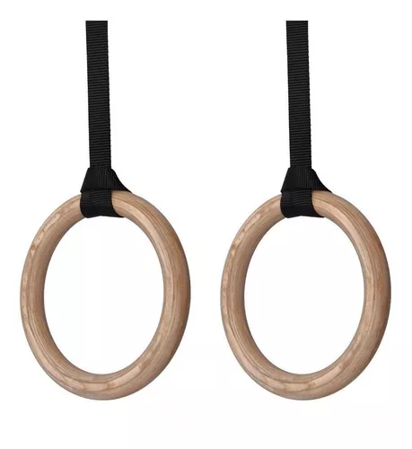 Anillas de Madera Aros Olímpico Gimnasia Calistenia Crossfit GFORCE