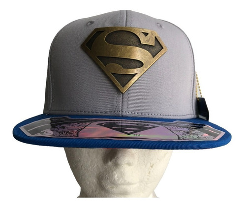 Gorra Original Dc Comics Superman Logo Metalico Oro2 Colores