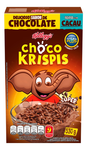 Cereal Matinal Chocolate Kellogg's Choco Krispis Caixa 530g