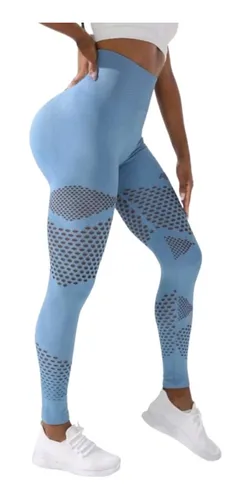 Leggins deportivos con malla hot sale