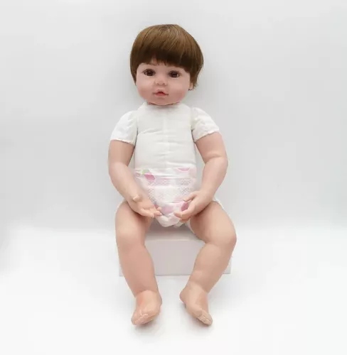 Boneca Bebe Reborn Menino 48cm Corpo De Pano Pronta Entrega no Shoptime