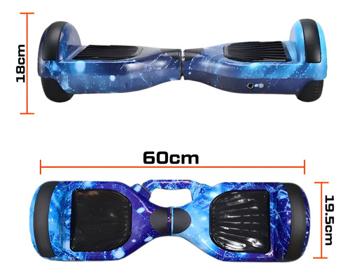 Hoverboard Skate Elétrico Original 6.5 Led Bluetooth Cores