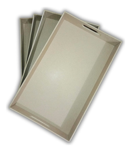 3 Charolas Para Desayuno Mdf 24x40x6 - Charolas Grandes Madera