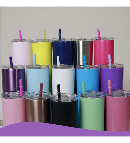 Termo Vaso Para Bebidas 20oz Acero Inox Doble Pared 8 Colore Color Lila