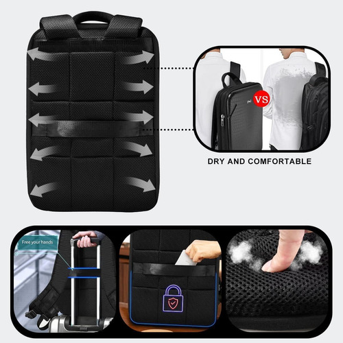 Zinz Mochila Delgada Para Laptop De 15.6 Pulgadas Con Capaci