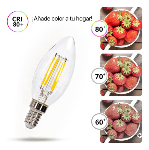 Lampara Foco Vintage Led Ahorrador C35 6w 10pcs Luz Cálida