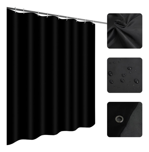 Cortina De Baño Impermeable Monocromática