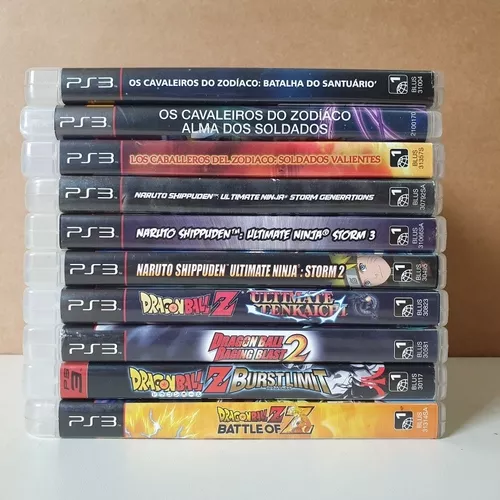 Lote 10 Jogos De Luta Anime Playstation 3 - Escorrega o Preço