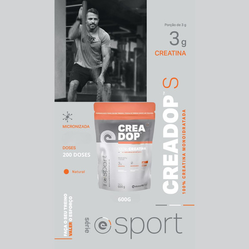 Creatina Elemento Puro Alta Pureza Refil 600g Rende 200doses