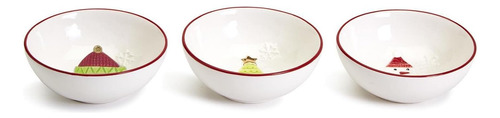 Twos Company Merry And Bright Set Of 3 Christmas Tidbit Bowl