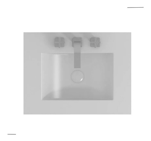 Imagen 2 de 5 de Lavatorio Ferrum Cadria Para Mueble 60*46cm 3 Ag Lx63fb