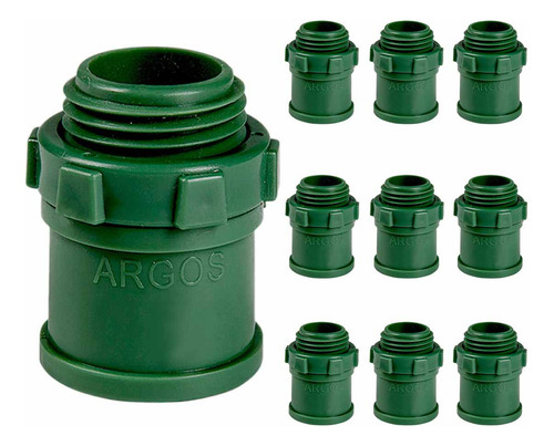 10 Pzs Conector Con Rosca Conduit Pvc Ligero Verde 1 PuLG