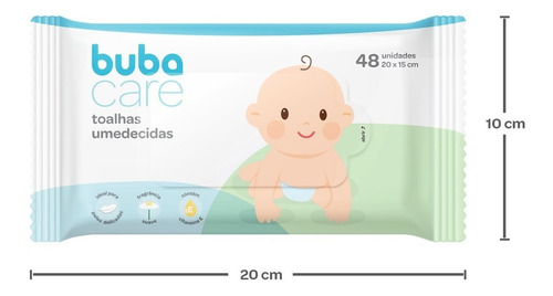 Imagem 4 de 6 de Lenços Umedecidos Toalhas Higiênicas Bebê Buba Care 144unid