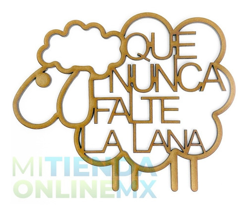 Imagen 2 de 4 de Borrego Amuleto Oveja, Que Nunca Falte La Lana Mdf (pack 3)
