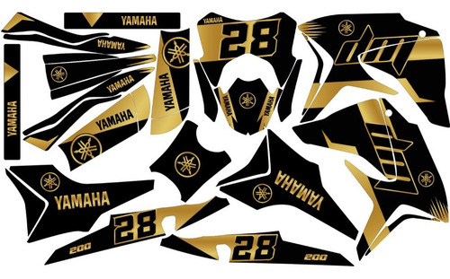 Stickers Para Raptor700 Yamaha Dorado