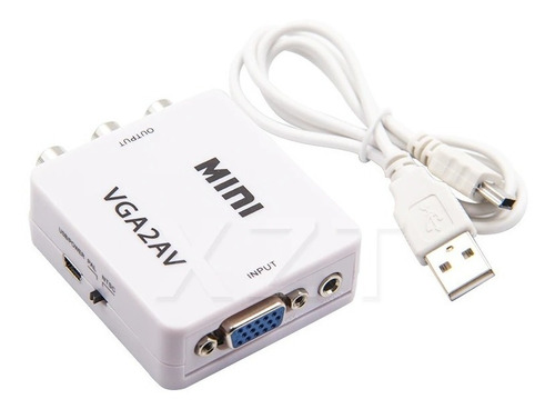 Convertidor Vga A Av, Adaptador Compatible Con 1080p Vga2av