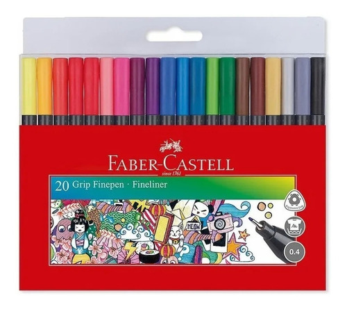 Micropunta Faber Castell Grip Finepen X 20 Uds