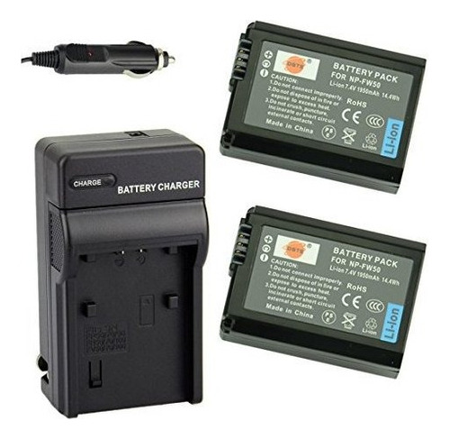 Dste 2x Np-fw50 Battery Mas Dc107 Adaptador De Viaje Y Carga