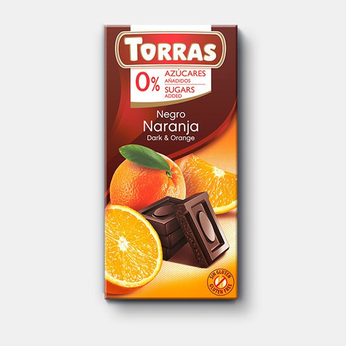Chocolate  Con Naranja Sin Azúcar Sin Gluten Torras
