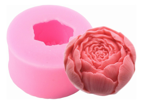 Cnn Molde Silicona Con Forma Flor Rosa For Velas, 3 Pzs.