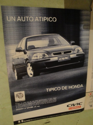 Publicidad Honda Civic Sedan Lx Año 1998