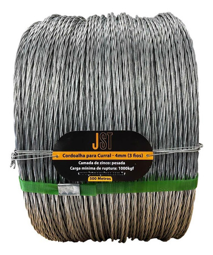 Cordoalha Para Curral - 4mm - 3 Fios - 500 Metros - Jst