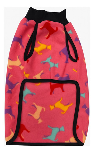 Poncho Polar Chaleco Estampado Perros Ropa Invierno Abrigo Talle 7 -- Perritos