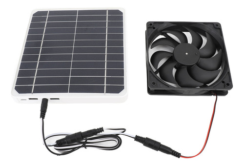 Ventilador Solar Silencioso De Escape Monocristalino De 20 W