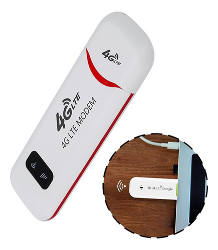 Módem 4g Lte Wi-fi Hotspot Router Usb Dongle 150 Mbps Blanco