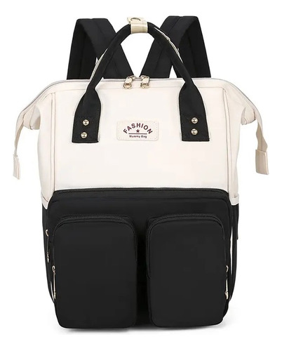 Mochila Maternal - Blanco Negro - 2025