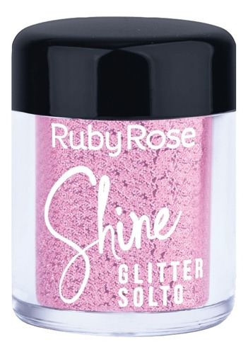Ruby Rose Glitter Solto Shine Pink 6g Cor Da Sombra Rosa