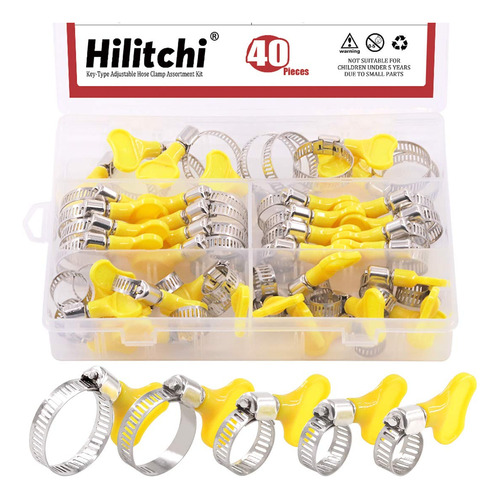 Hilitchi Kit De 40 Abrazaderas Surtidas Tipo Llave De 8-29 M