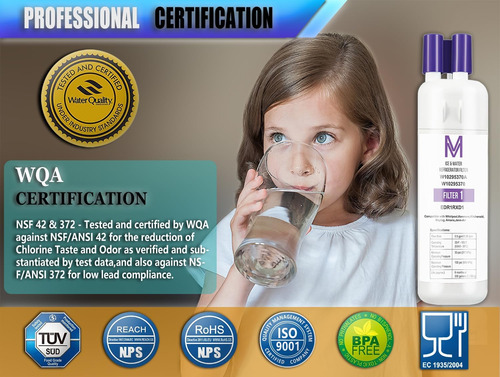 Reemplazo Filtro Agua Para Refrigerador W-10295370a 4 Unidad