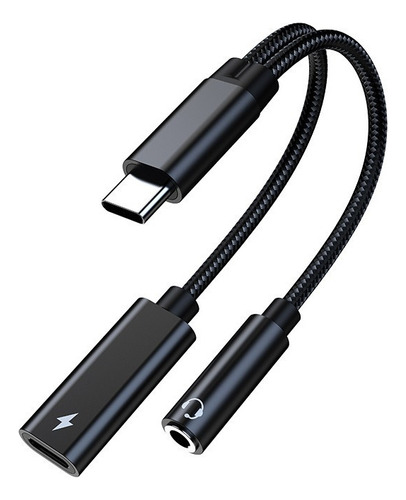 Cable Cargador De Audio Usb Tipo C Music 2 En 1 Tipo C A 3,5