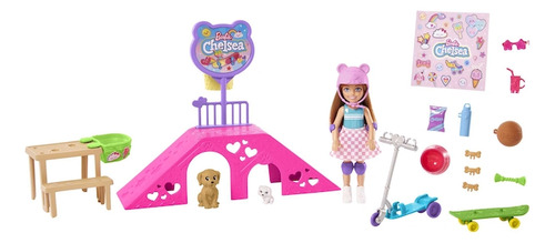 Playset Barbie Chelsea Parque De Skate Con Accesorios