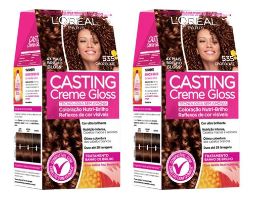 Coloraçao Casting Gloss 535 Chocolate - Kit Com 2un