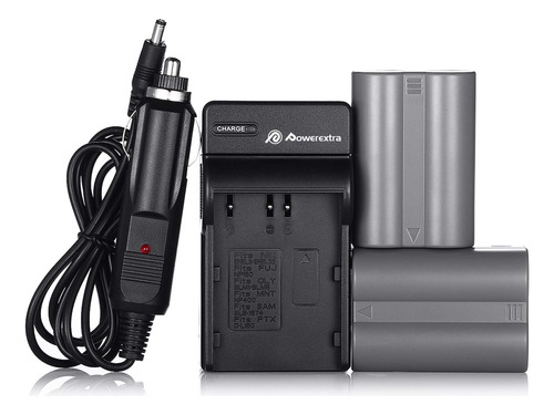 Powerextra 2 Baterías En-el3e Y Cargador Compatibles Con C.