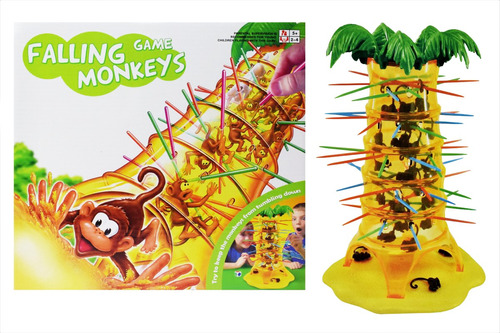 Juego De Mesa Falling Monkeys Monos Con Palmera