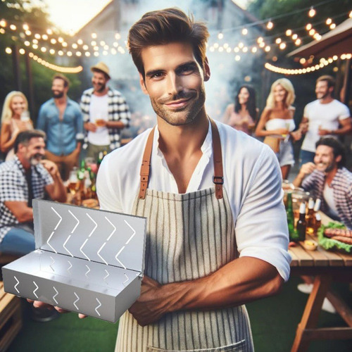 Gaiola De Churrasco Bbq Em Aço Inoxidável Rolling Grill Barb