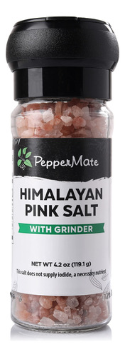 Peppermate Condimento De Sal Rosa Del Himalaya Con Molinillo