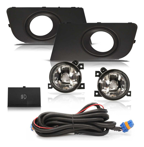 Kit Farol Milha Auxiliar Amarok 2010 A 2014 E Moldura Milha