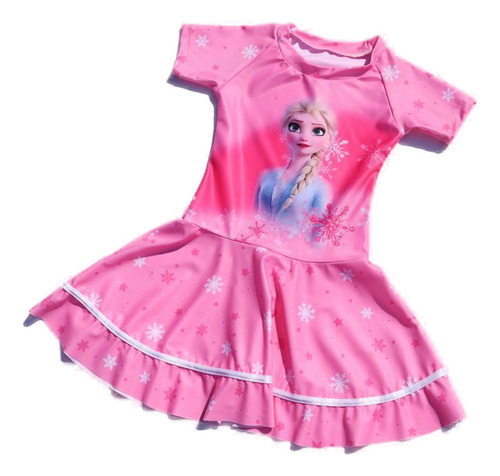 Traje De Baño Con Forma De Corazón Para Niña Con Estampado D