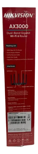 Router Inalambrico 3000 Mbps Wi-fi 6 Ac 4 Puertos Hikvision